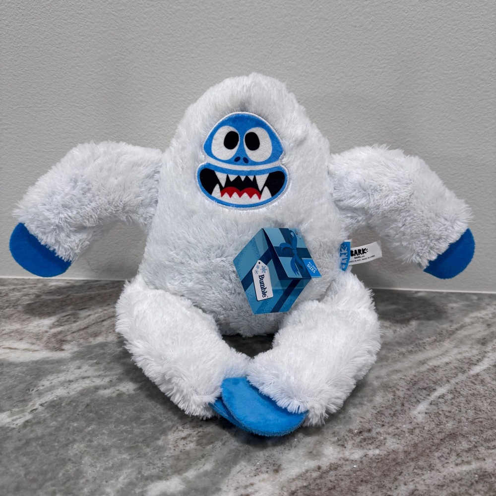 BarkBox Bumble Abominable Snow Monster Plush Dog Toy Rudolph Christmas White